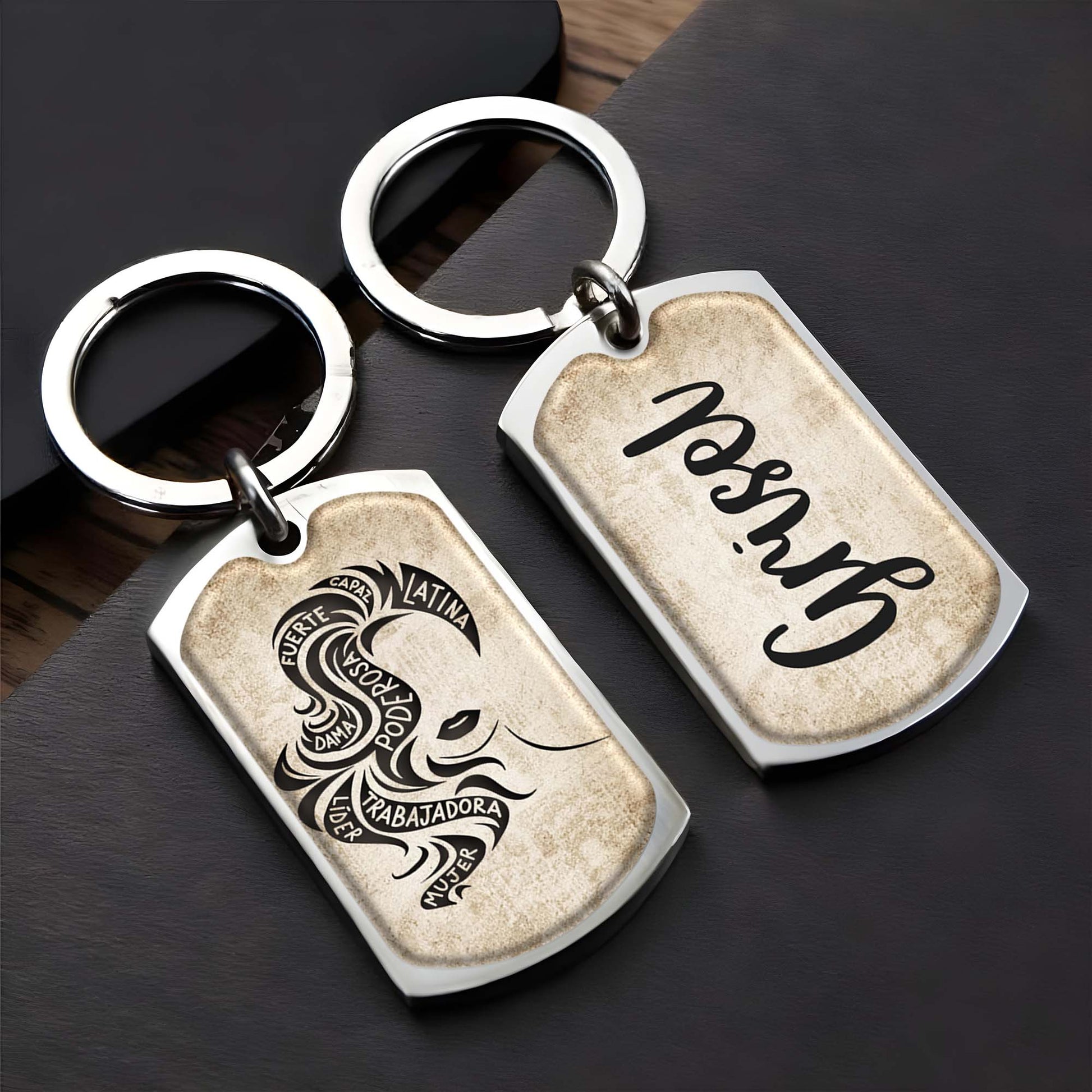 Strong Latina Lady Force And Tradition Keychain