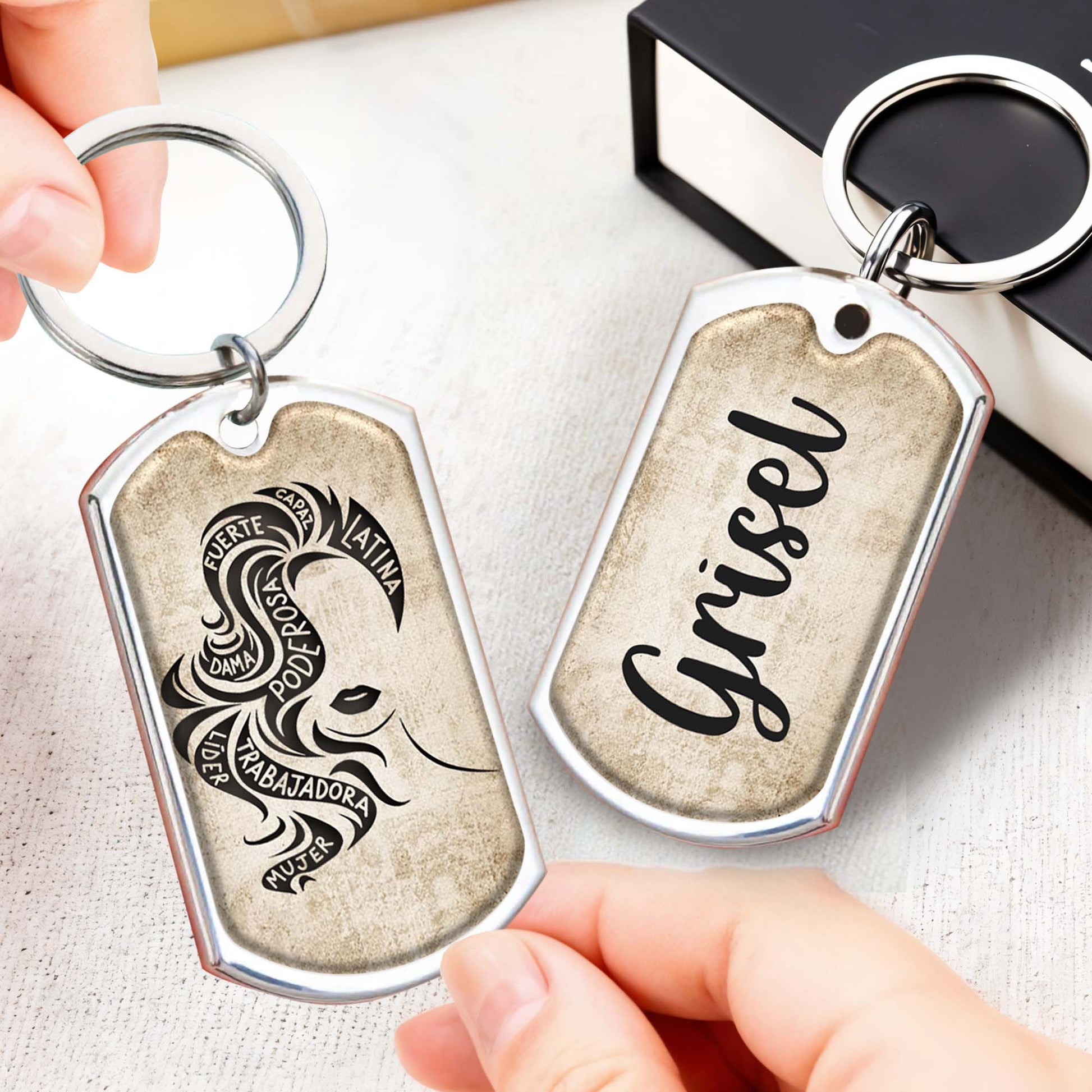 Strong Latina Lady Force And Tradition Keychain