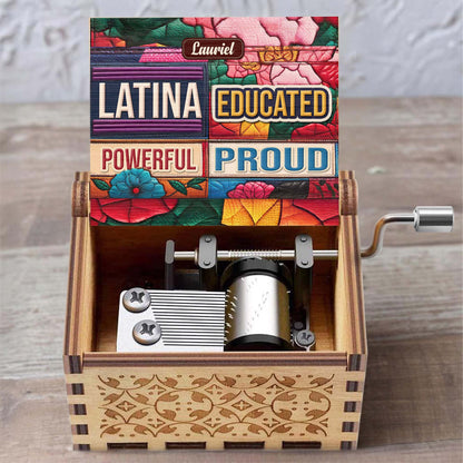 Latina Educated Powerful Proud Bright Textured Design
