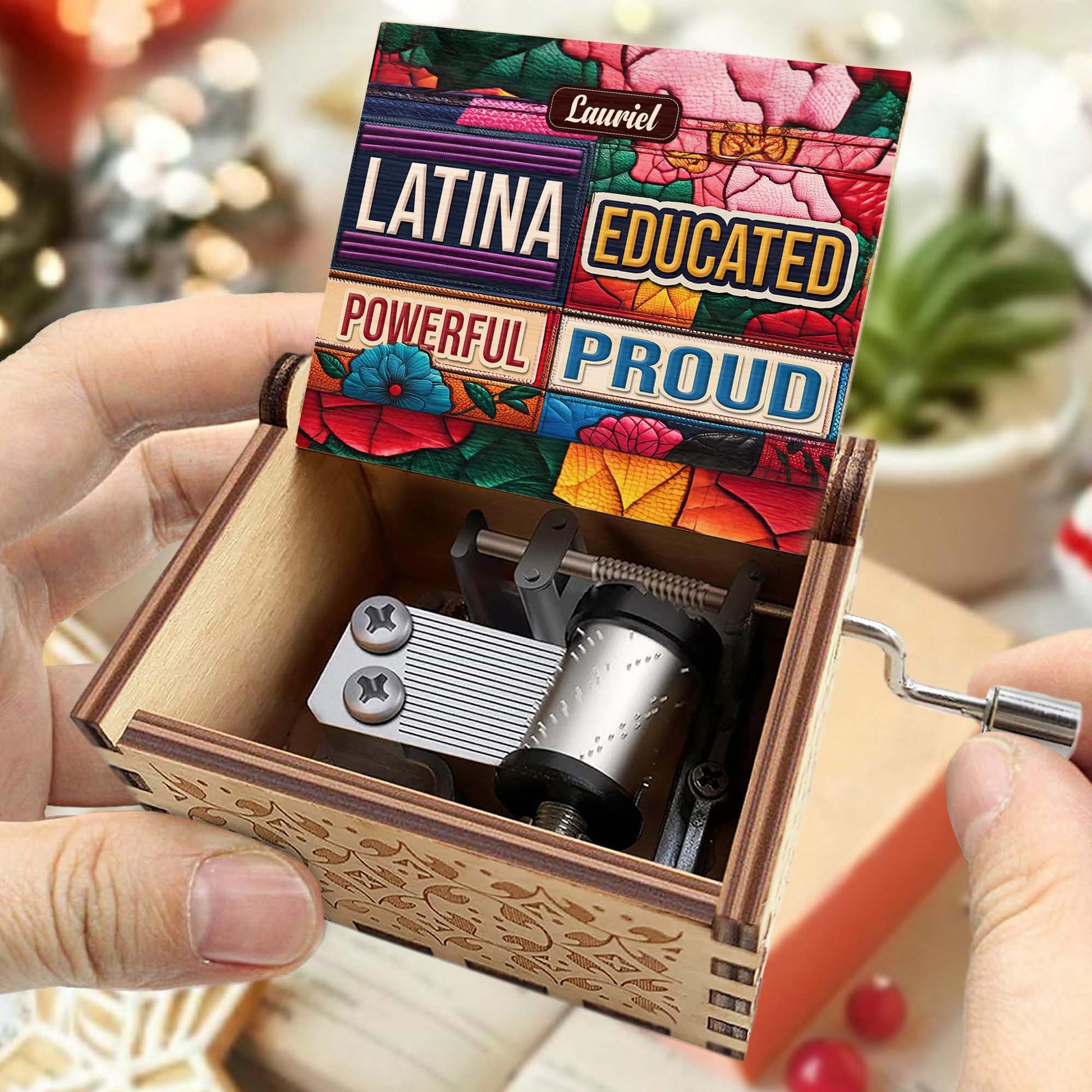 Latina Educated Powerful Proud Bright Textured Design