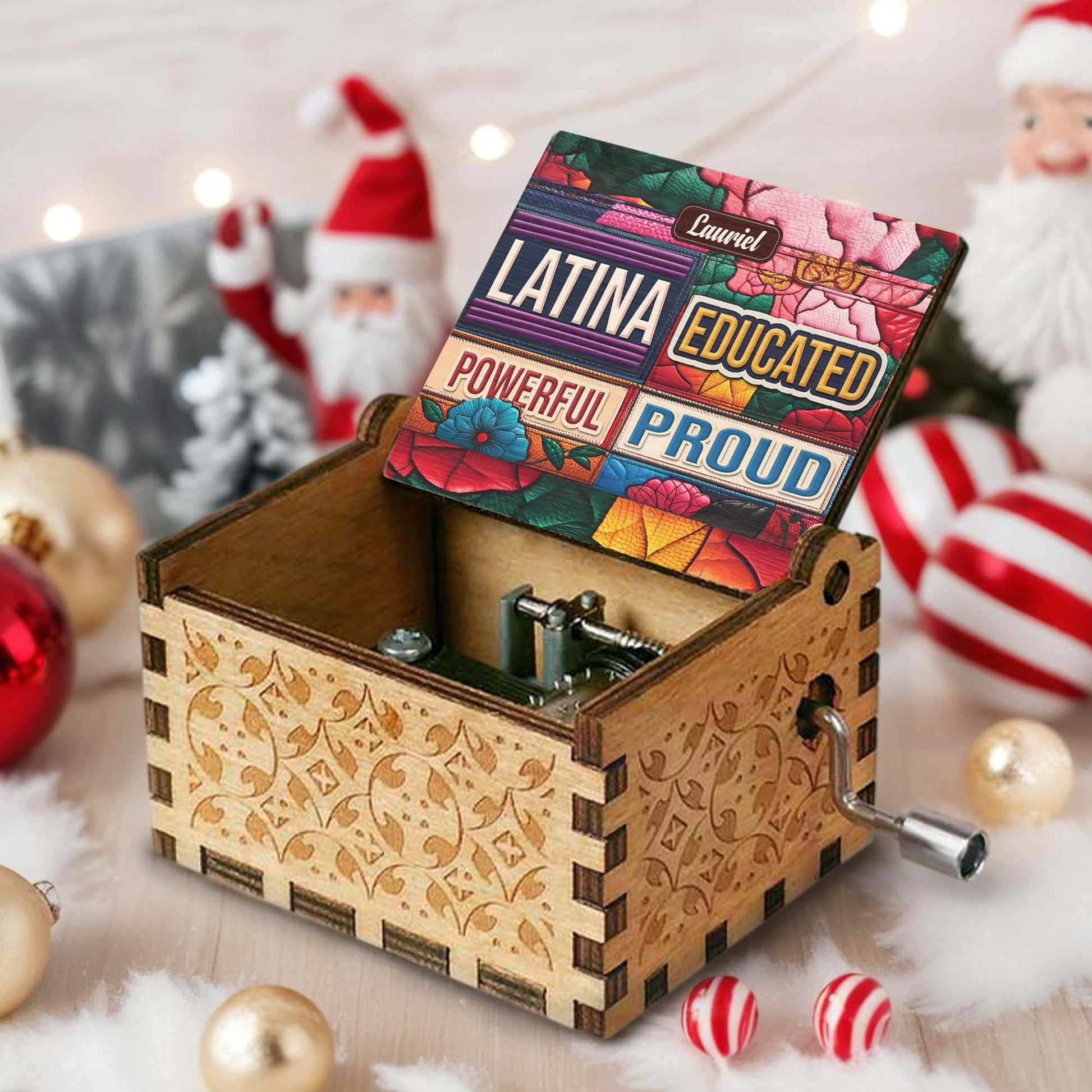 Latina Educated Powerful Proud Bright Textured Design