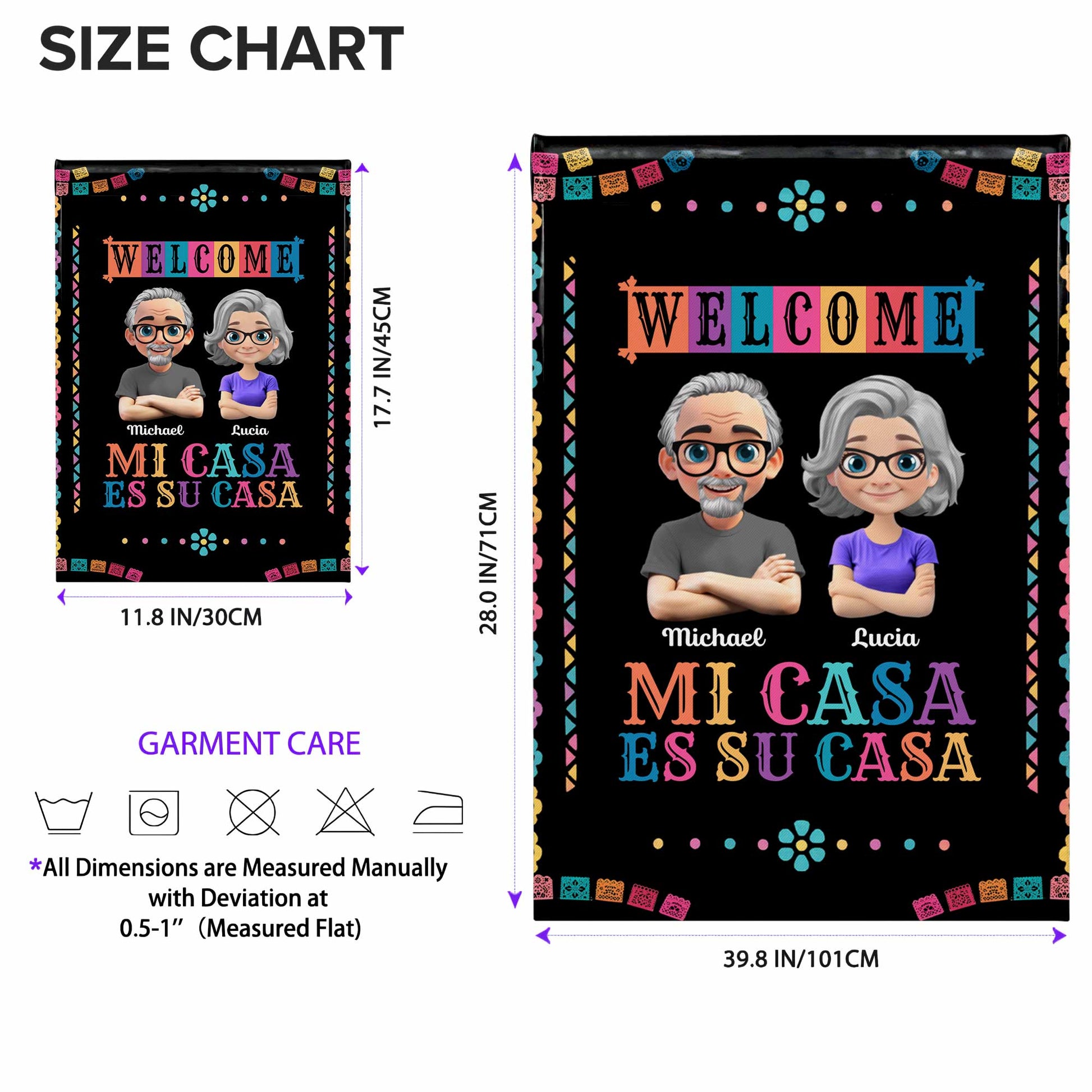 Welcome Mi Casa Es Su Casa With Cartoon Couple