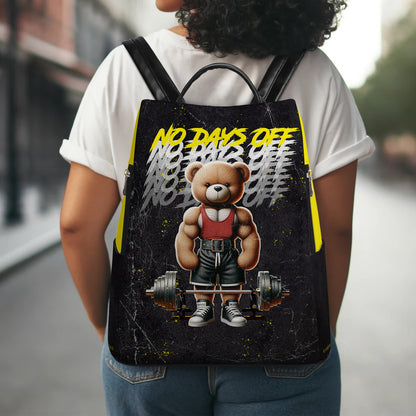 NO DAYS OFF - Personalized Custom Leather BackPack - BP_FN17