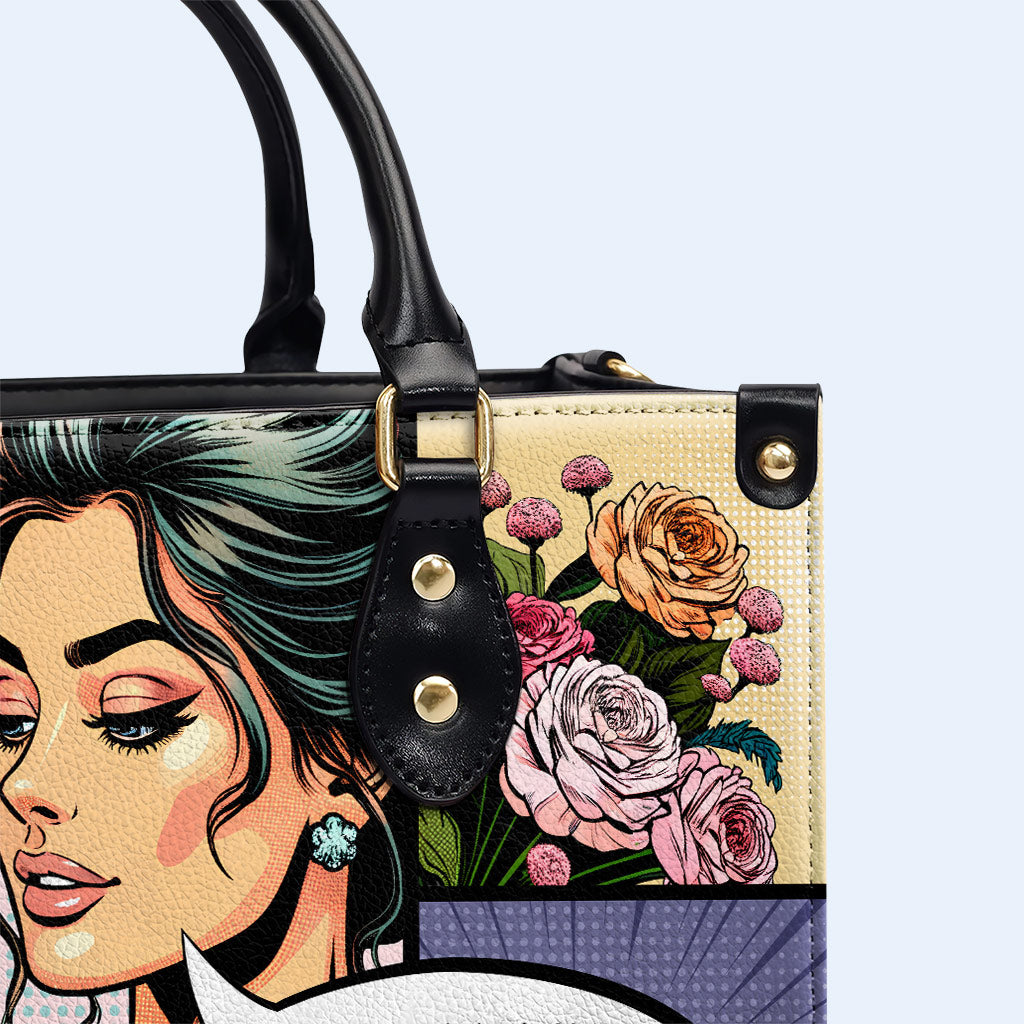 Creo que me gusta esta pequeña vida - Bolso de cuero personalizado - LL01