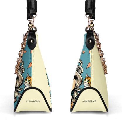 And She Lived Happily Ever After - Personalized Custom Chain Crossbody Handbag - LL04CH