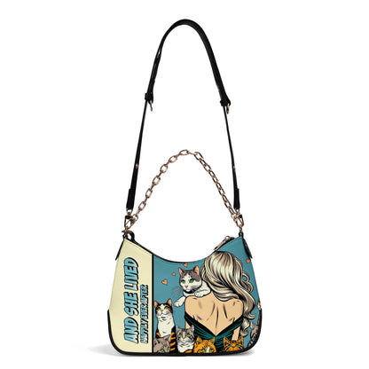 And She Lived Happily Ever After - Personalized Custom Chain Crossbody Handbag - LL04CH