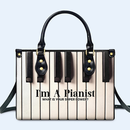 Je suis pianiste - Sac à main en cuir personnalisé - LL11
