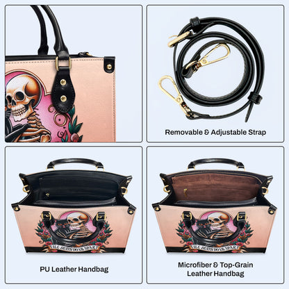 Jusqu'à ce que la mort nous sépare - Sac à main en cuir personnalisé pour les amoureux des chats - LL15
