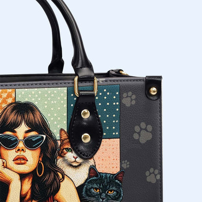 Ne me dis pas quoi faire. Tu n'es pas mon chat ! Sac à main en cuir personnalisé pour les amoureux des chats - LL21