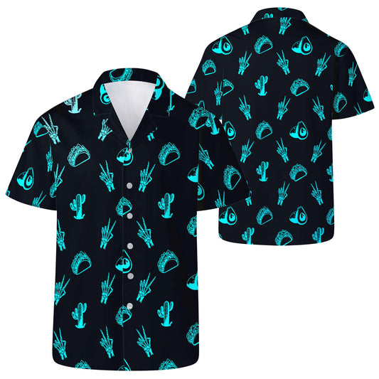 Neon Mexico Vibes - Personalized Custom Unisex Hawaiian Shirt - ME004_HW