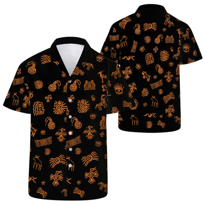Icono de doodle: Camisa hawaiana unisex personalizada - ME005_HW