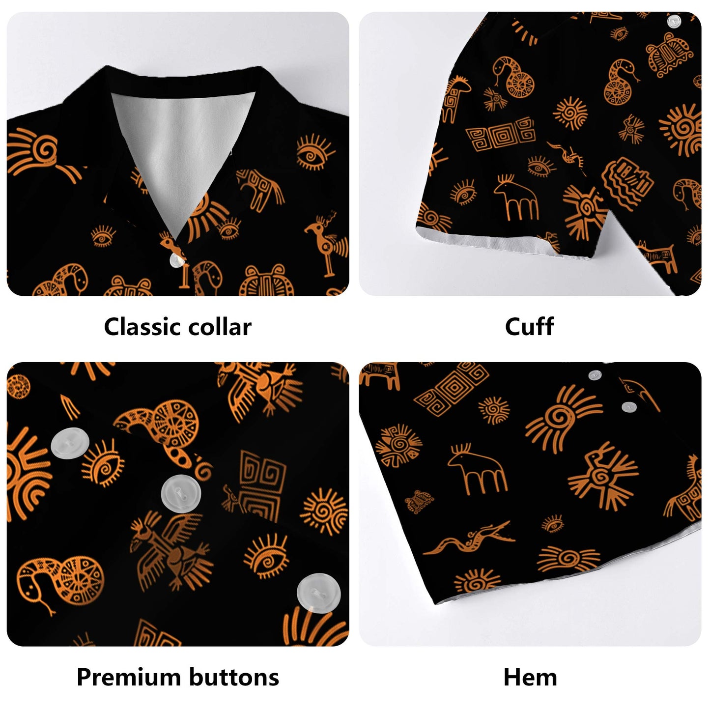 Icono de doodle: Camisa hawaiana unisex personalizada - ME005_HW