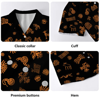 Icono de doodle: Camisa hawaiana unisex personalizada - ME005_HW