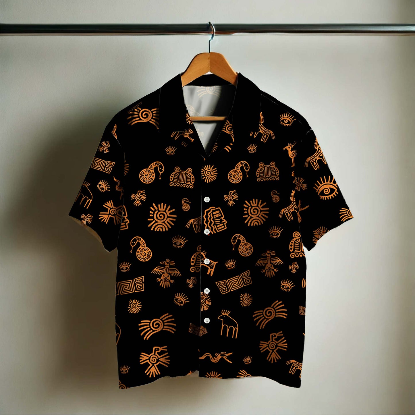 Icono de doodle: Camisa hawaiana unisex personalizada - ME005_HW