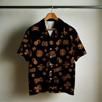 Icono de doodle: Camisa hawaiana unisex personalizada - ME005_HW