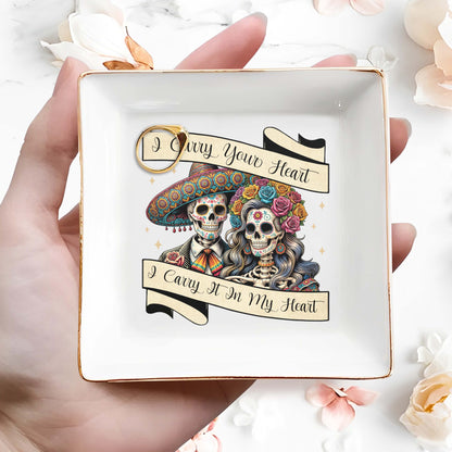 Je porte ton cœur, je le porte dans mon cœur - Plat à bijoux personnalisé - ME008_SCRD