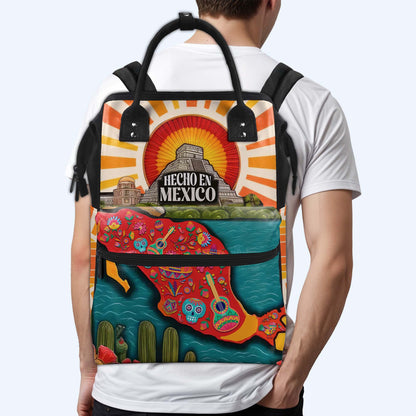Hecho En Mexico - Personalized Custom Duckbilled Travel Backpack - ME009_DKB