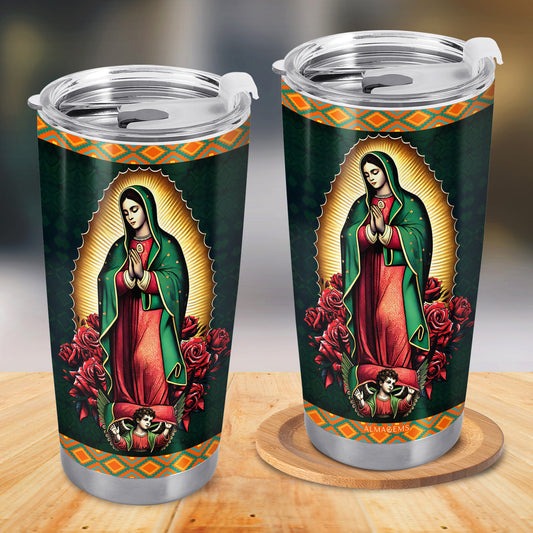 Nuestra Señora de Guadalupe - Vaso de acero inoxidable personalizado de 20 oz y 30 oz - ME021_TB