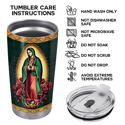 Notre-Dame de Guadalupe - Gobelet personnalisé en acier inoxydable 20 oz 30 oz - ME021_TB