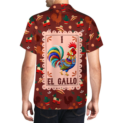 El Gallo - Camisa hawaiana unisex personalizada - ME022_HW