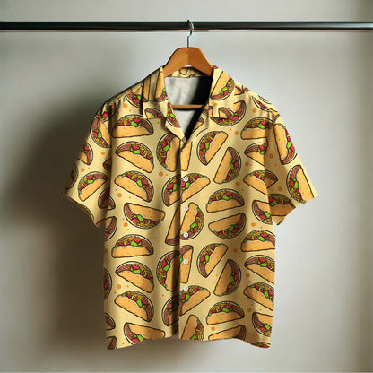 Je suis un adepte du fitness, taco dans la bouche - T-shirt hawaïen unisexe personnalisé - ME034_HW