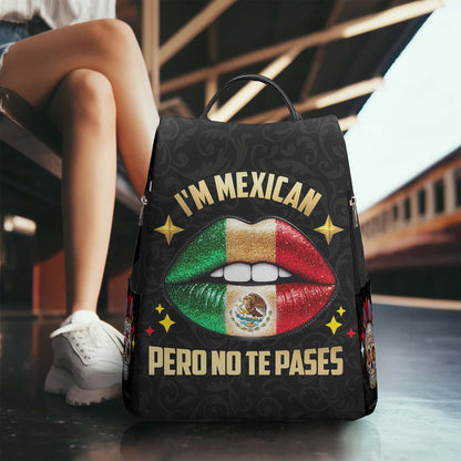 Je suis mexicain, mais je ne te laisse pas tranquille ! - Sac à dos en cuir personnalisé - ME046_BP