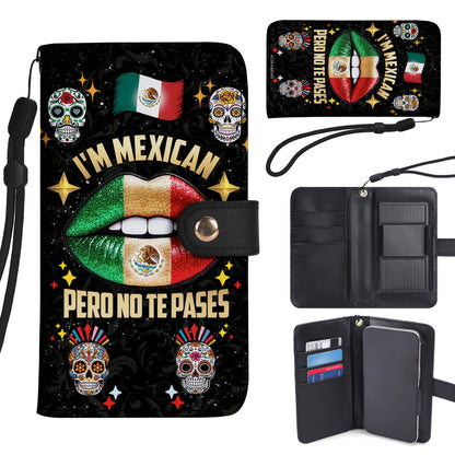 Je suis mexicain, mais je ne te laisse pas tranquille ! - Portefeuille en cuir personnalisé pour téléphone - ME046_PW
