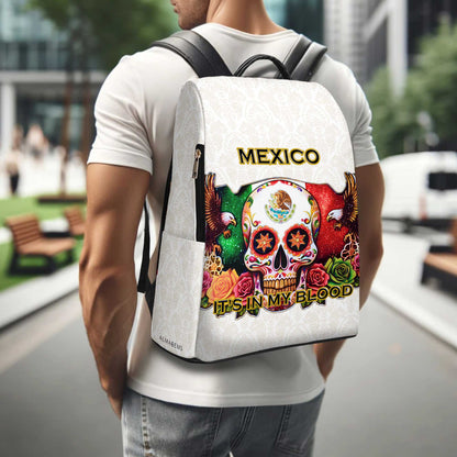 MEXIQUE. J'AI L'ÂME DANS LE SANG - Sac à dos en cuir personnalisé - ME047_BP