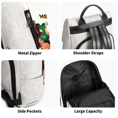 MEXIQUE. J'AI L'ÂME DANS LE SANG - Sac à dos en cuir personnalisé - ME047_BP
