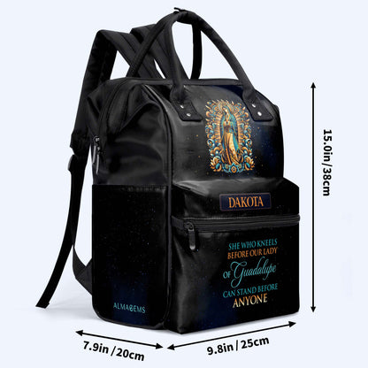 She Who Kneels Before Our Lady Of Guadalupe - Personalized Custom Duckbilled Travel Backpack - ME052_DKB