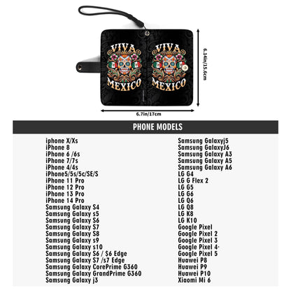 Viva Mexico - Personalized Custom Phone Leather Wallet - ME057_PW