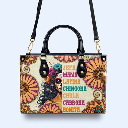 JEFA. MAMA. LATINA - Sac à main en cuir personnalisé - ME061_HB
