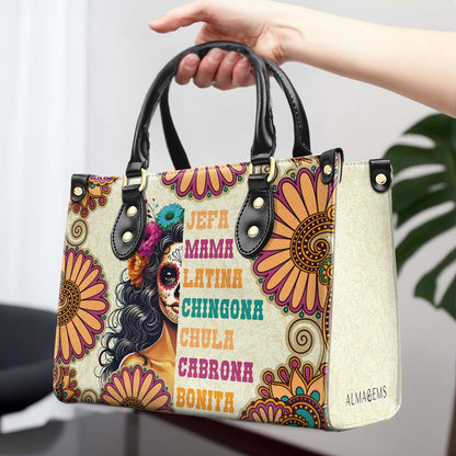 JEFA. MAMA. LATINA - Sac à main en cuir personnalisé - ME061_HB