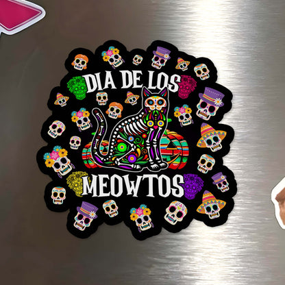 Dia De Los Meowtos Colorful Cat Design