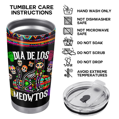 DIA DE LOS MEOWTOS - Gobelet personnalisé en acier inoxydable 20 oz 30 oz - ME066_TB