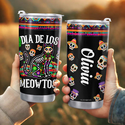DIA DE LOS MEOWTOS - Gobelet personnalisé en acier inoxydable 20 oz 30 oz - ME066_TB