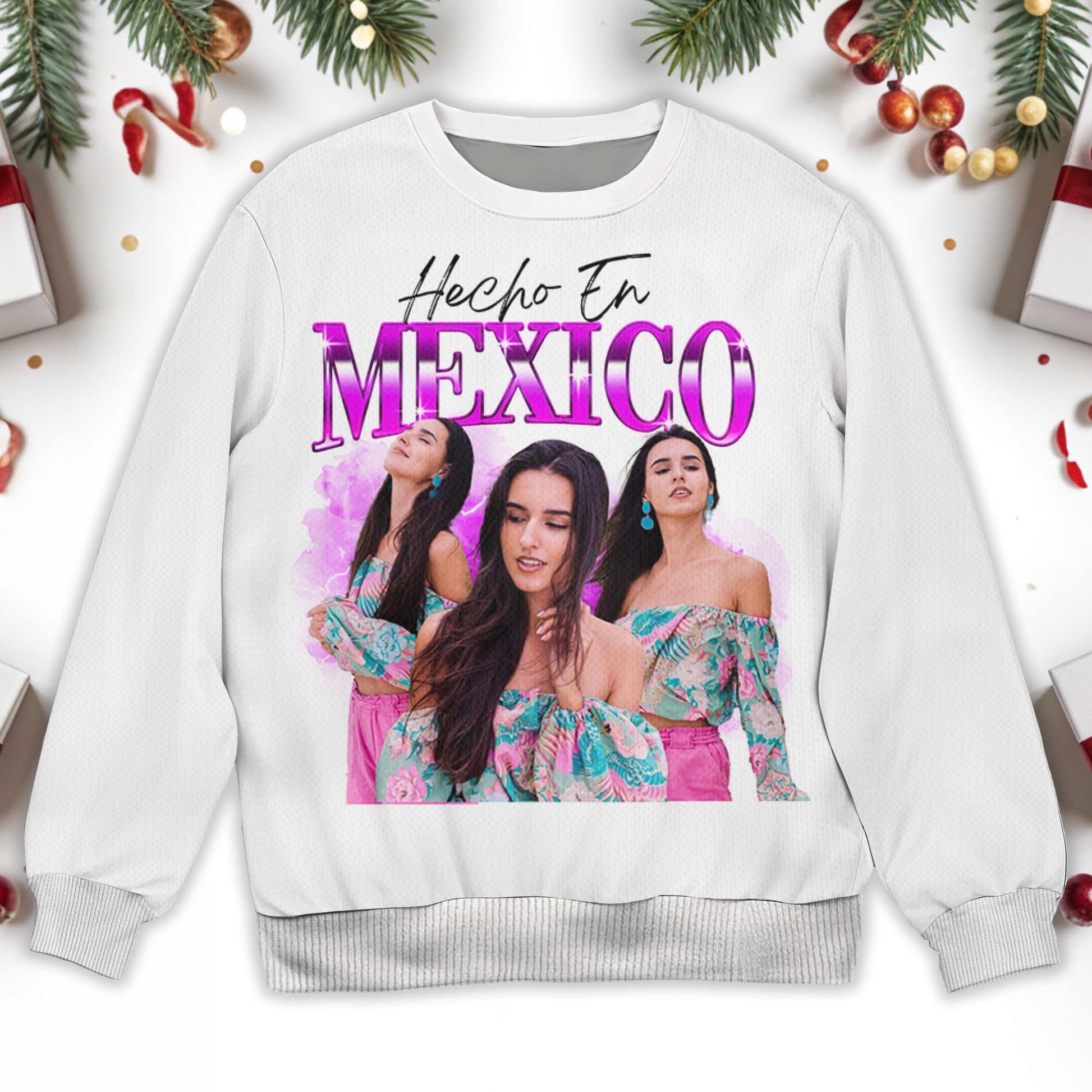 Hecho En Mexico Bright Floral Pattern Fashion Sweatshirt