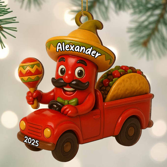 Celebrate Vibrant Traditions With Cartoon Chili In Red Truck