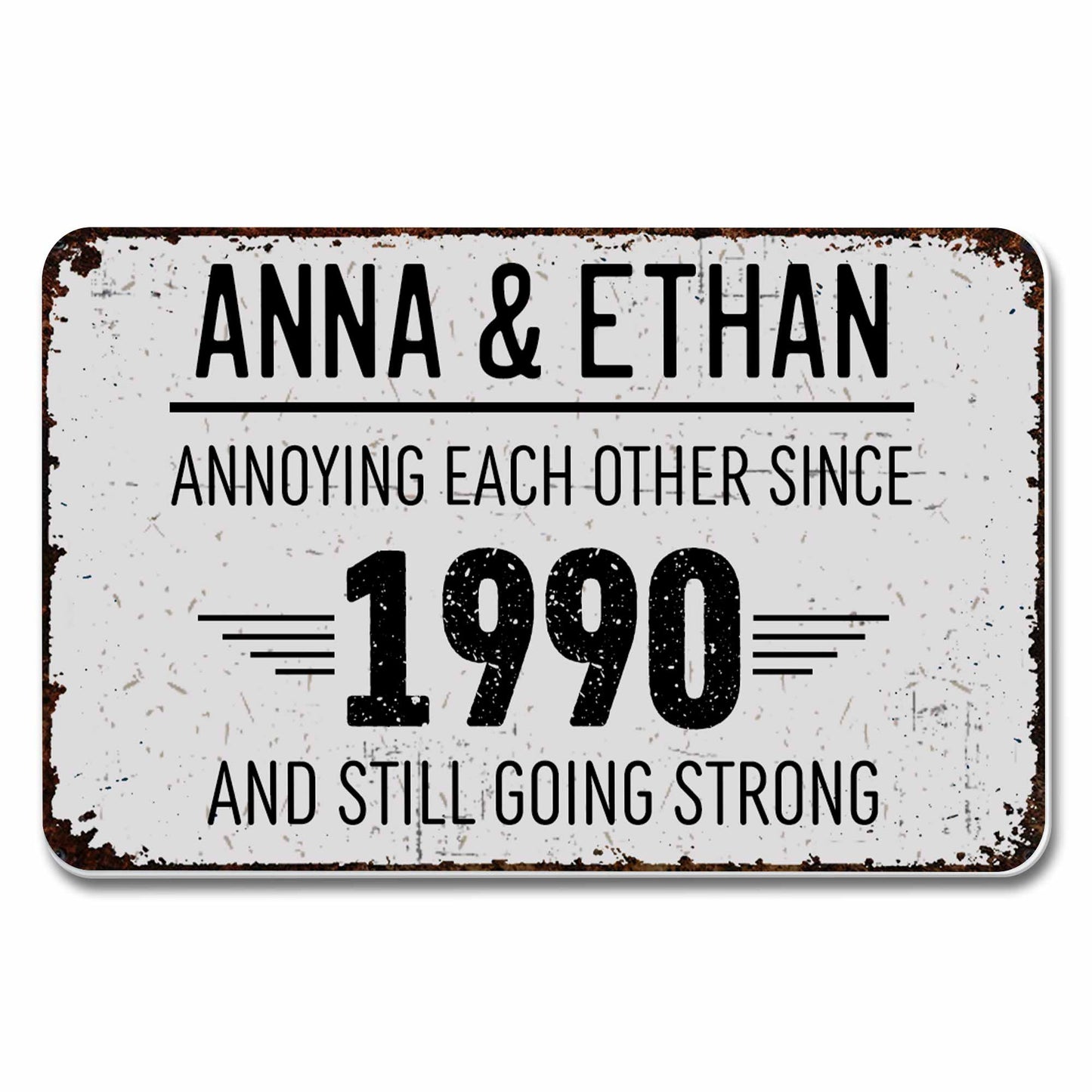 Annoying Each Other Since, And Still Going Strong - Personalized Aluminum Wallet Card - CPL050_ALCA
