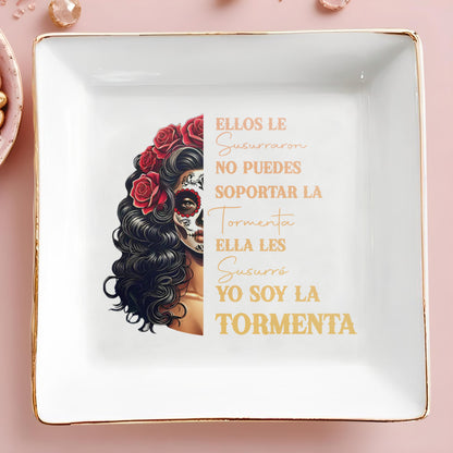 Soy La Tormenta. Yo Soy La Tormenta - Plato de Joyería Personalizado - ME012_SCRD