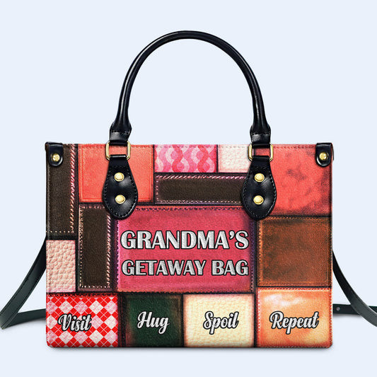 Bolso de mano de cuero personalizado para la abuela - MM02