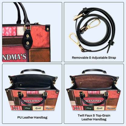 Bolso de mano de cuero personalizado para la abuela - MM02