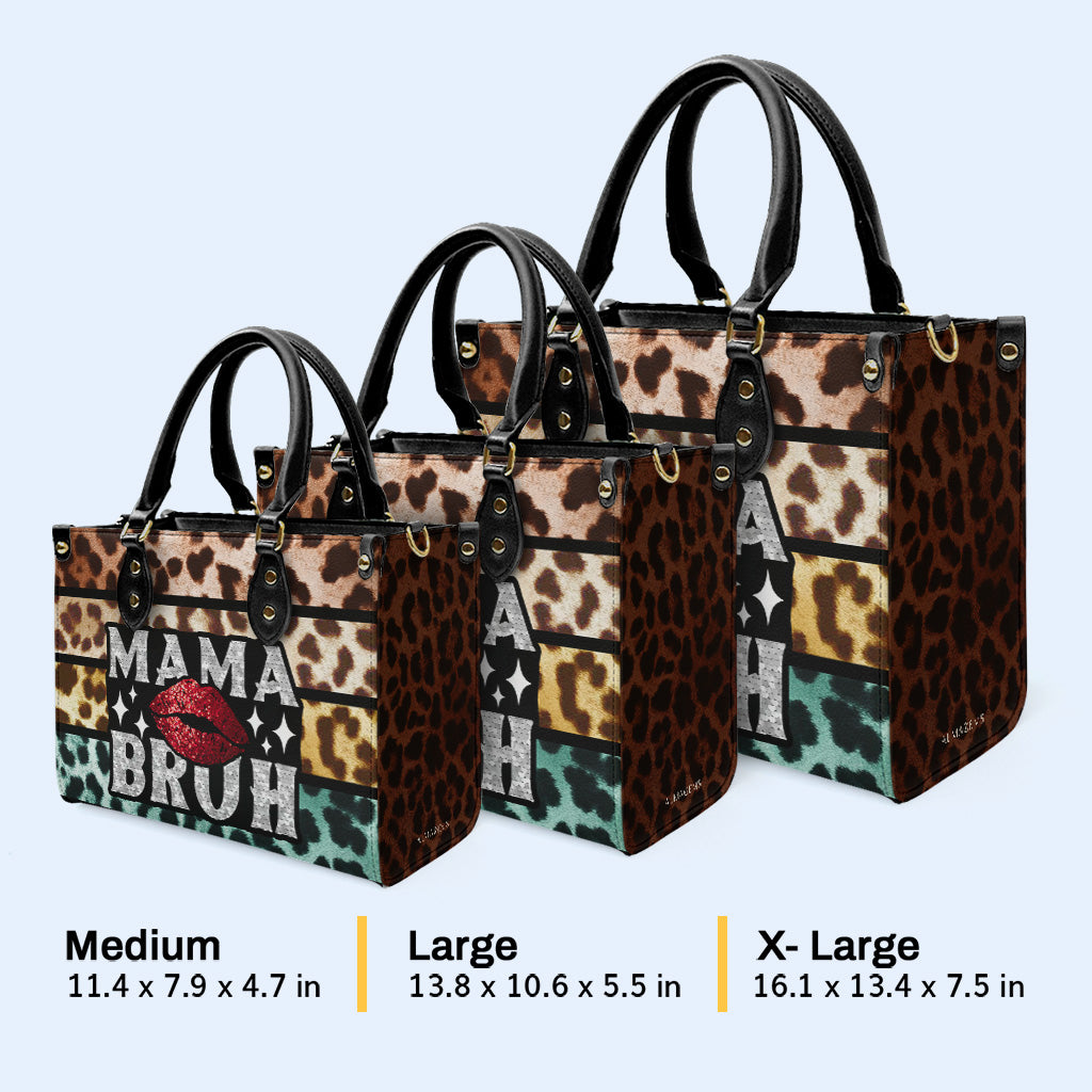 Mama Bruh - Bolso de mano de cuero personalizado - MM03