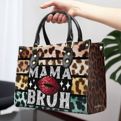 Mama Bruh - Bolso de mano de cuero personalizado - MM03