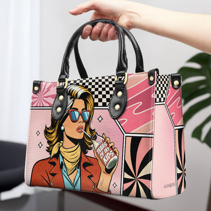 Lágrimas de mis hijos - Bolso de mano de cuero personalizado - MM04