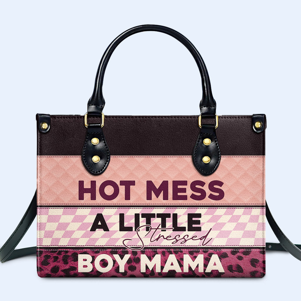 Sac à main en cuir personnalisé - Hot Mess A Little Stressed - MM05