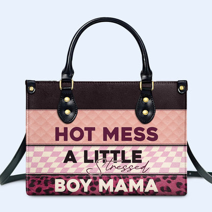 Sac à main en cuir personnalisé - Hot Mess A Little Stressed - MM05