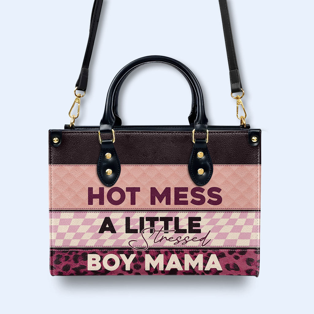 Sac à main en cuir personnalisé - Hot Mess A Little Stressed - MM05