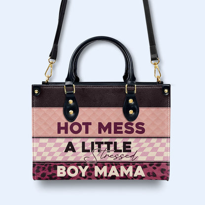 Sac à main en cuir personnalisé - Hot Mess A Little Stressed - MM05