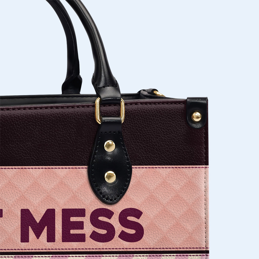 Sac à main en cuir personnalisé - Hot Mess A Little Stressed - MM05